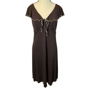 Vintage 90's Y2K Max Studio Babydoll Midi‎ Dress Women's Size Medium Fairy Retro